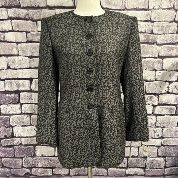 Jones New York Jackets & Blazers - Jones New York NWT Gray & Black Long Sleeve Jacket Size 10